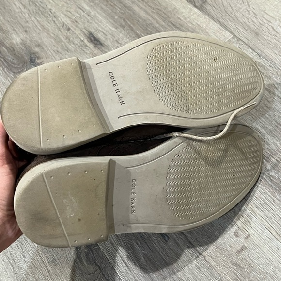 Cole Haan Size 10 Brown Suede Leather Wingtip Nubuck Oxford Barely Used Shoe - Picture 10 of 10